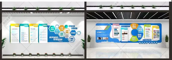 4500款企业文化墙设计素材励志形象墙展板海报CDR/AI模板【电商热销16】