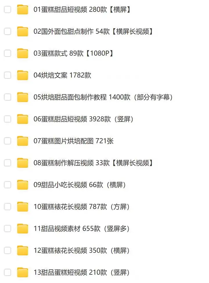 8500+蛋糕甜点烘焙视频素材-甜点品烘焙教程蛋糕裱花高清解压短视频抖音美食制作小说推文素材【电商热销526】