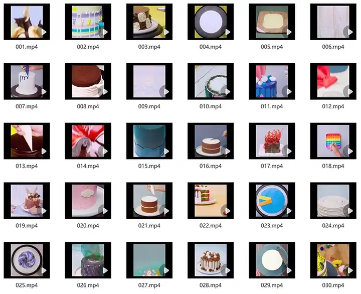 8500+蛋糕甜点烘焙视频素材-甜点品烘焙教程蛋糕裱花高清解压短视频抖音美食制作小说推文素材【电商热销526】